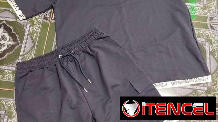 Ropa hombre – conjunto de shorts+pullover overzise.   10 Usd