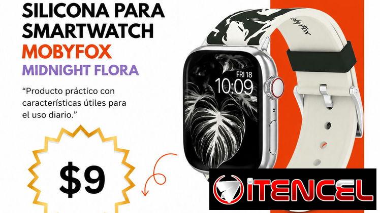 MobyFox Midnight Flora Correa de Silicona Smartwatch | videojuegoshabana.com