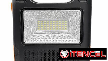 RADIO CON PANEL SOLAR, LINTERNA, BLUETOOTH Y LAMPARA LED