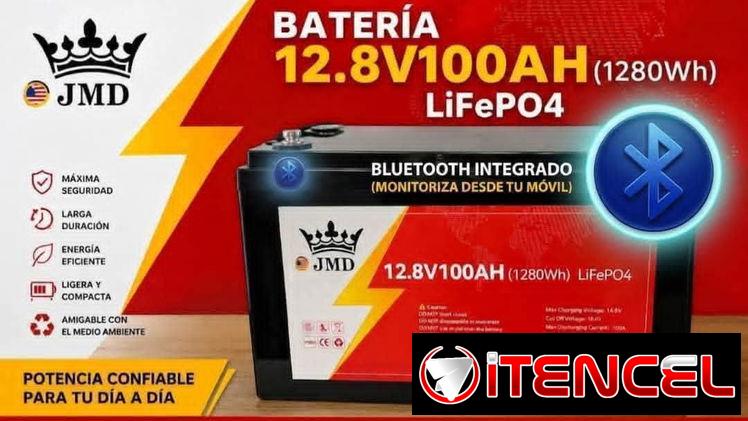 Batería Lifepo4 12.8v 100A JMD ( BMS con Bluetooth)