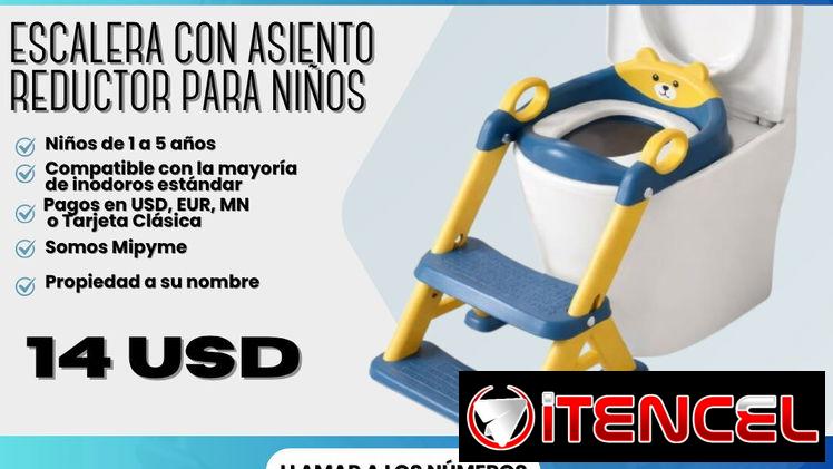 🔥 ESCALERA CON ASIENTO REDUCTOR DE INODORO INFANTIL 🔥 💲 Precio: 14 USD