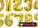 Globos de números y letras diferentes pulgadas
