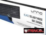 Combo Unno Tekno Teclado y Mouse USB Español Klass Diseño Cómodo Teclas Durables 1000dpi Oficina y Hogar