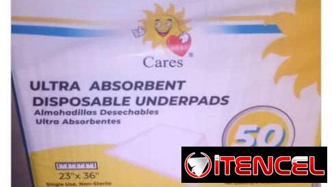 Sabanas desechables super absorventes de 50 unidades en 8mil mm
