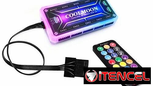COOLMOON CAJA CONTROLADORA PARA 10 FANES DE 6 PINES CON SU MANDO (NUEVAS)