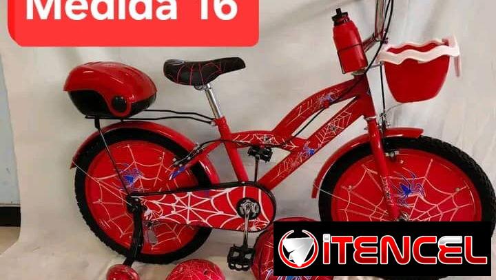 Bicicletas medida 16 nuevas en su caja con accesorios para niños y niñas de 4 a 8 años color rosada,roja y morada