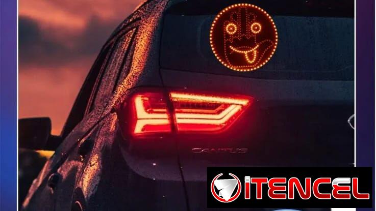 luz LED para ventana trasera de coche con forma de mano