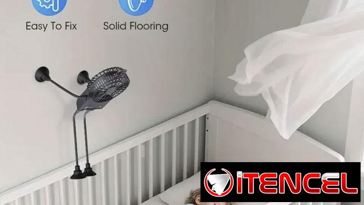 Ventilador recargable  estilo práctico con más de 6 horas de duración de 3 velocidades