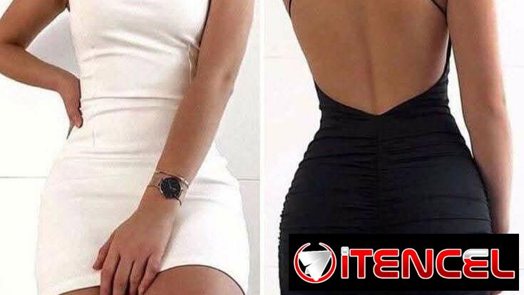 vestido corto de mujer