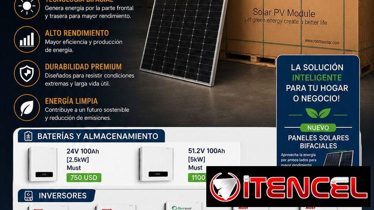 Inversor con batería y paneles solares