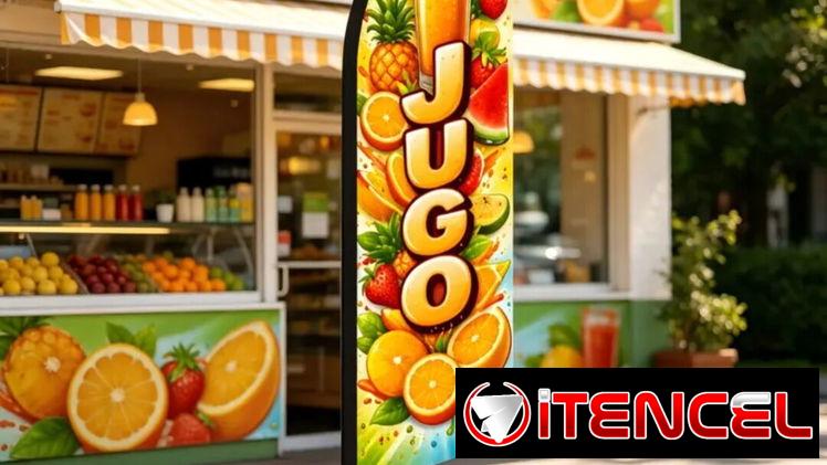 Banderola indicativo de expendio de jugos