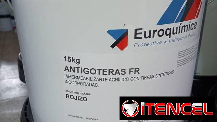 Impermeables transitable antigoteras euroquimica 15 litros con fibras incorporadas no necesita mallas importada de Españ