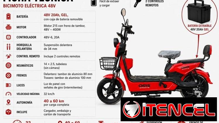 Bicimoto eléctrica Nueva 700usd