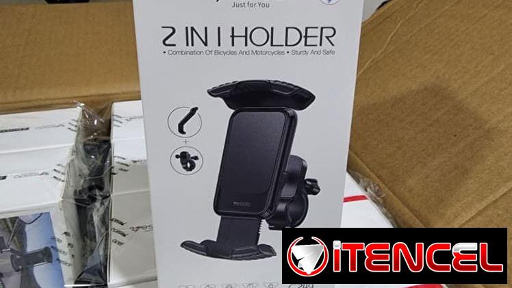 Porta celular Universal Marca Yesido (Líder mundial en accesorios móviles)2 en 1 para Moto y Bicicleta