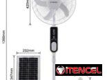 Ventilador recargable -panel y bombilla recargable