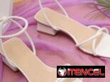 Zapatos nuevos de tacón bajo para boda blancos #41