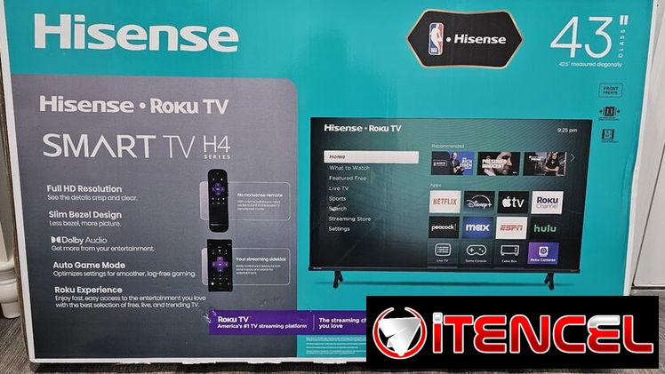 SMART TV 43 pulgadas Hisense Roku TV H4 serie 1080p FULL HD $280 USD transporte Adicional, garantía 3 meses