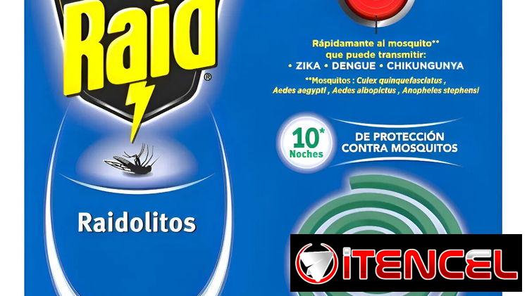 La mejor oferta en repelente. Raid Raidolitos, base mas 10 Repuestos Originales.