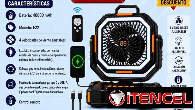 Ventilador F22 40000 mah