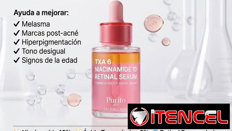 Serum de Retinal, ácido tranexámico y niacinamida para manchas, arrugas y melasma