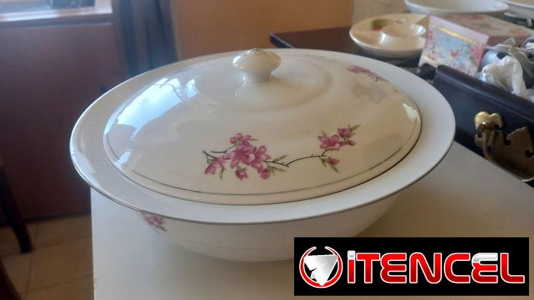 Cenicero fuente plato vegetales porcelana