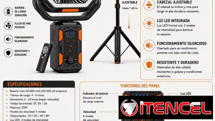 Ventilador recargable para los apagones