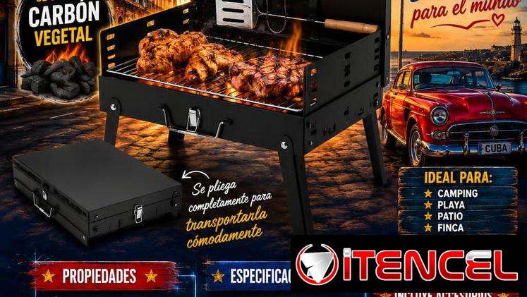 Parrilla portátil plegable de carbón