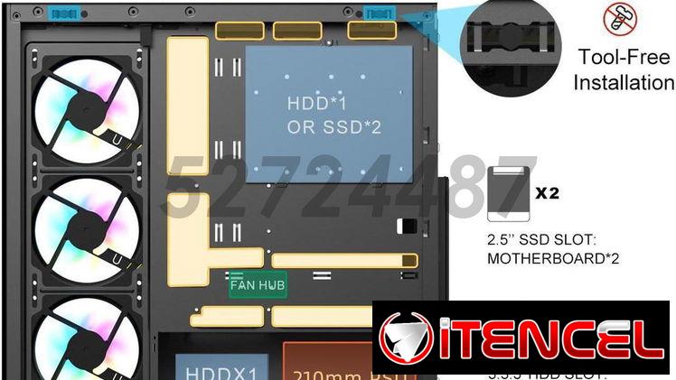 ✅✅52724487 – Chasis Gaming Semi panorámico SAMA SV-01 + 4 fanes ARGB✅✅