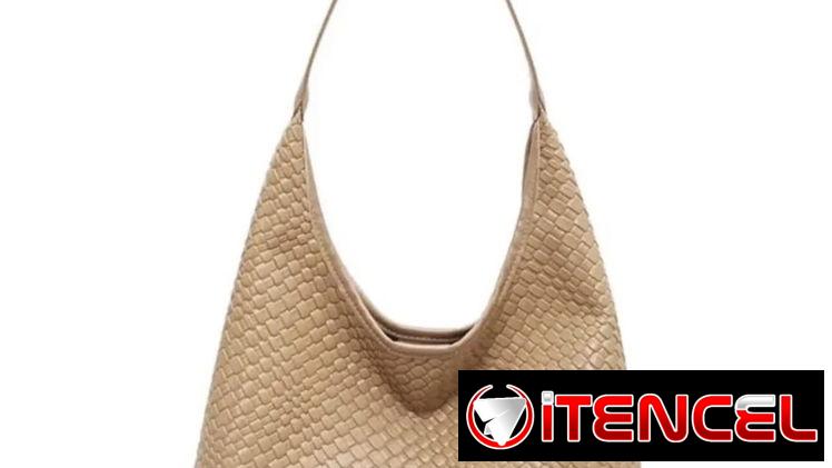 Cartera de cuero vegano suave para las axilas, tejido
