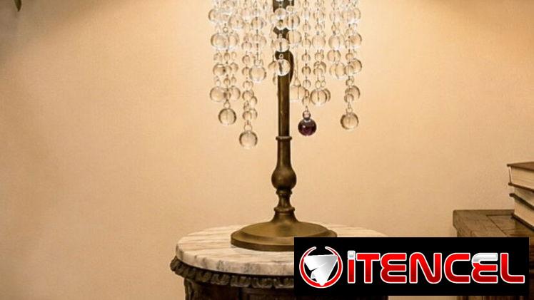 LÁMPARA DE DISEÑO ART DECO con mesa-pedestal