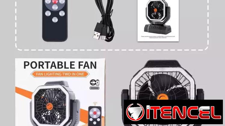 Ventilador-powerbank + lámpara F10