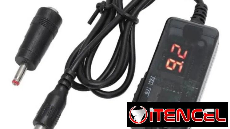 Cable adaptador usb 5v a 9v,12v