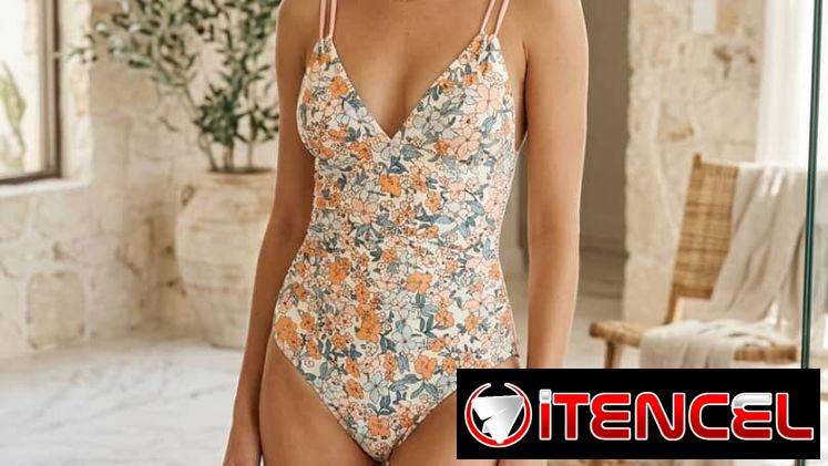 Trusa de una pieza con estampado floral y tirantes dobles – 18 USD Talla S