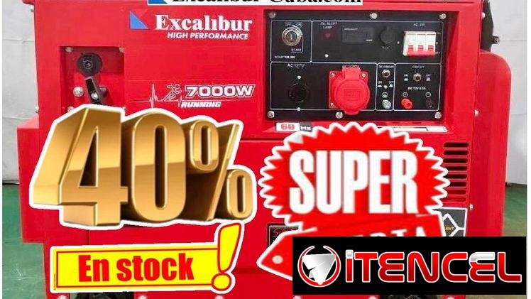 GENERADOR DE GASOLINA EXCALIBUR DE ALTA CALIDAD *S7.500CSX-1*FUNCIONAMIENTO SILENCIOSO*TRIFÁSICO 110/220 V. ATS SISTEM