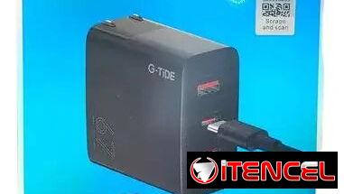 Turbo cargador 67 W con cable Tipo-C a Tipo-C color negro GO671 G-Tide