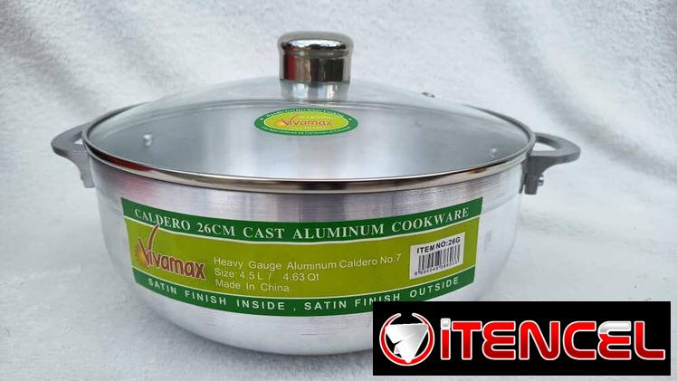 Olla de aluminio con tapa (CV)
