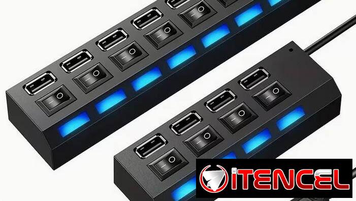 ☎️53544655 🛵 Entrega Disponible ⭐ Hub USB 3.0 – 7 Puertos con Switch⭐