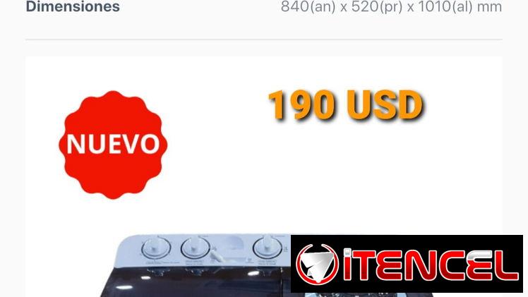 Lavadora 10 kg semiautomática
