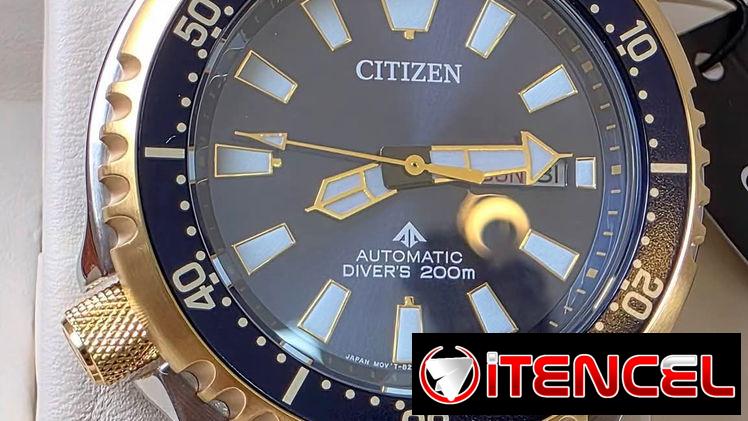 citizen promaster fugu driver automático, cristal zafiro,cumple con la norma iso como reloj de buceo wr 200 metros