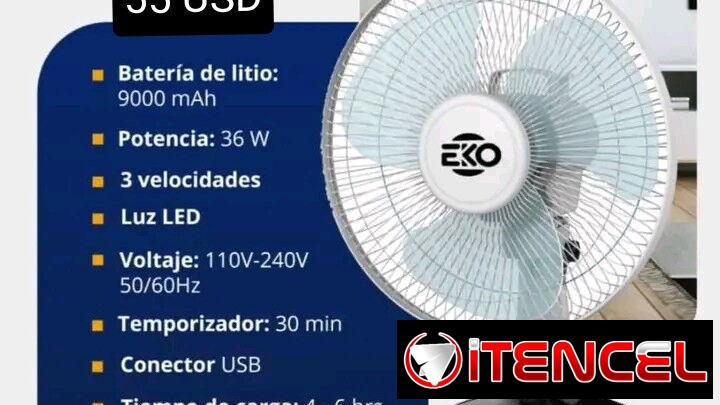 Ventilador recargable