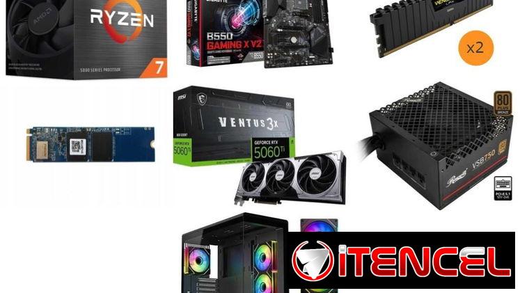 PC 0km AM4 7 5700 🤩RTX 5060 Ti 8GB Ventus 3X OC -Gigabyte B550 Gaming X V2 -16GB -750W -CHASIS🆕 0km