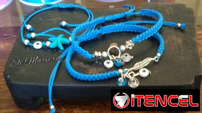 VARIEDAD DE PULSERAS TEJIDAS DE HILO CHINO