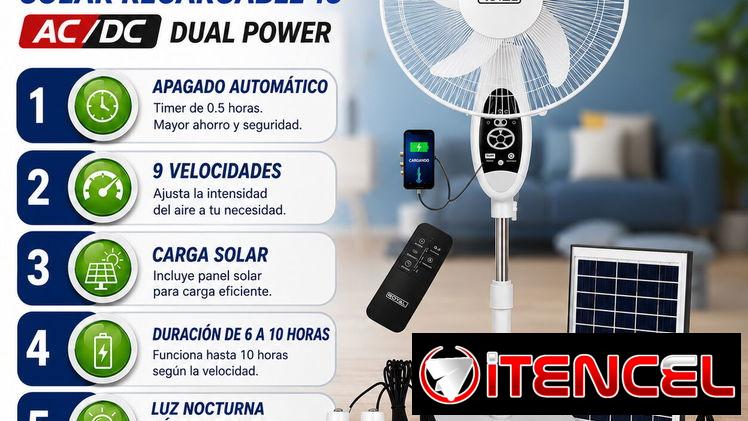 Ventilador Royal recargable de 18 pulgadas