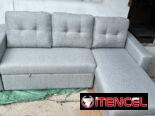 Sofa cama gris con baúl sofa cama grande de 3 plazas importado original en su caja