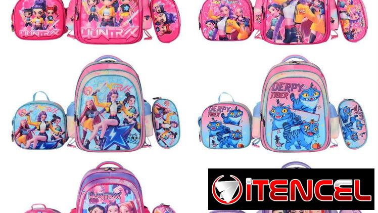 Mochilas escolares 3 piezas Guerreras Kpop