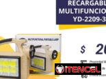 LAMPARA RECARGABLE MULTIFUNCIONAL CON PANEL SOLAR