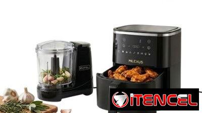 Combo de Freidora de aire marca milexus y moledor de especies