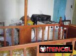 Cuna de madera con colchones de muelle y espuma