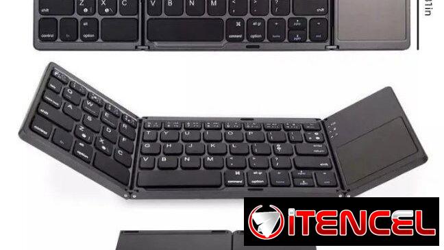 Teclado Inalámbrico Ultra-Silencioso Plegable con tradpad