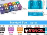 Kit de fusibles para auto Standard y Mini. Fusible automotriz estándar. Fusibles de cangrejo. Acepto CUP